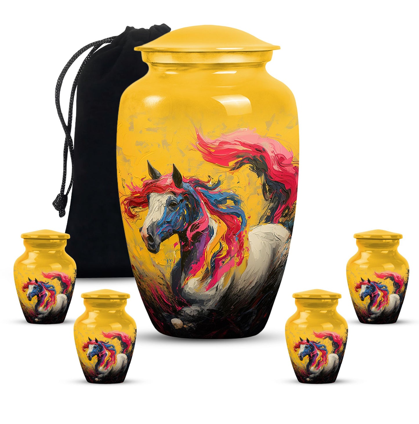 Personalized Horse Cremation Urn for Adult - 10-inch, 200 cu in - Yatskia