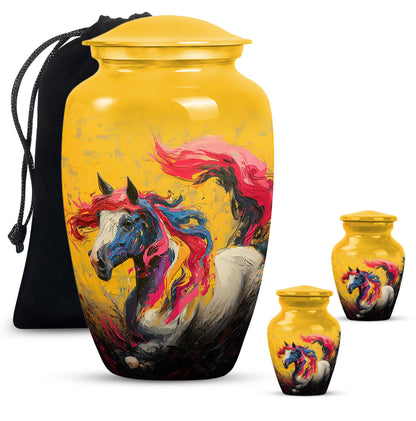 Personalized Horse Cremation Urn for Adult - 10-inch, 200 cu in - Yatskia
