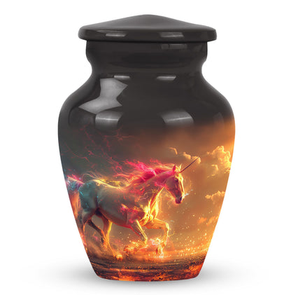 Personalized Unicorn Cremation Urn for Men & Women - 10-inch, 200 cu in - Yatskia