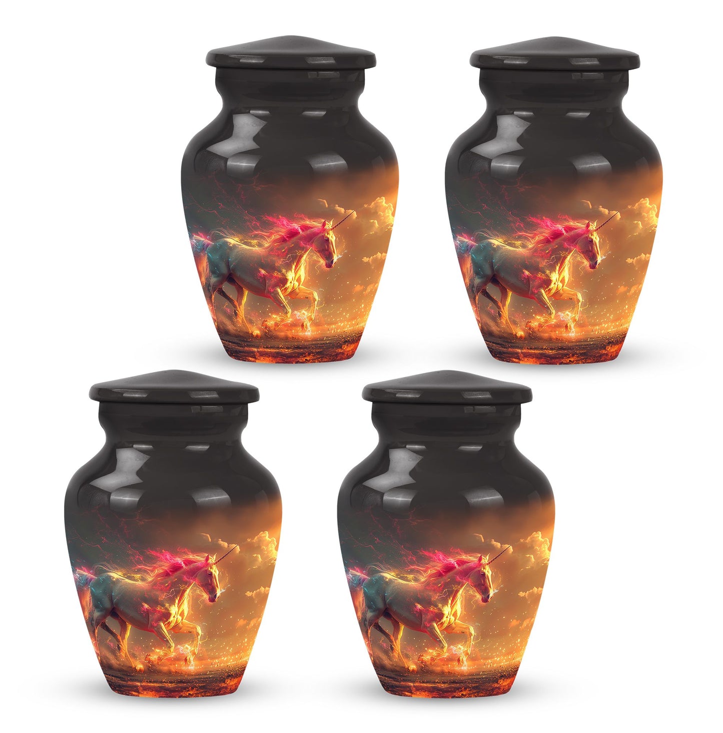 Personalized Unicorn Cremation Urn for Men & Women - 10-inch, 200 cu in - Yatskia