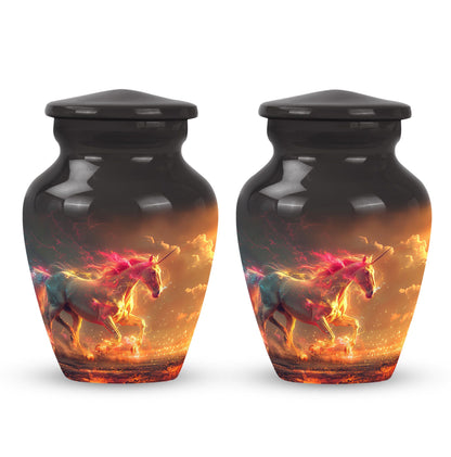 Personalized Unicorn Cremation Urn for Men & Women - 10-inch, 200 cu in - Yatskia