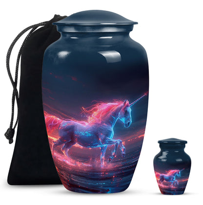 Personalized Horse Cremation Urn for Women - 10-inch, 200 cu in - Yatskia