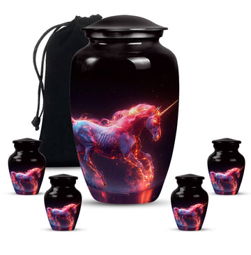 Large Urn With 4 Keepsake Urn