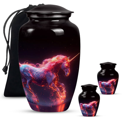Personalized Unicorn Cremation Urn for Adult - 10-inch, 200 cu in - Yatskia