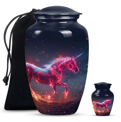 Personalized Unicorn Cremation Urn for Women - 10-inch, 200 cu in - Yatskia
