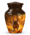 Golden Bulldog Memorial Tribute Urn - Pet Cremation Urns For Funeral