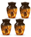 Golden Bulldog Memorial Tribute Urn - Pet Cremation Urns For Funeral