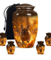 Golden Bulldog Memorial Tribute Urn - Pet Cremation Urns For Funeral
