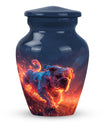 Fiery Bulldog Memorial Ashes Urn - Large Cremation Urn For Pets