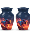 Fiery Bulldog Memorial Ashes Urn - Large Cremation Urn For Pets