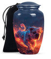 Fiery Bulldog Memorial Ashes Urn - Large Cremation Urn For Pets