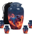 Fiery Bulldog Memorial Ashes Urn - Large Cremation Urn For Pets