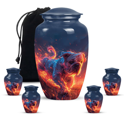 Bulldog Memorial Ashes Urn - Adorable Cremation Urn For Pets