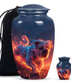 Fiery Bulldog Memorial Ashes Urn - Large Cremation Urn For Pets