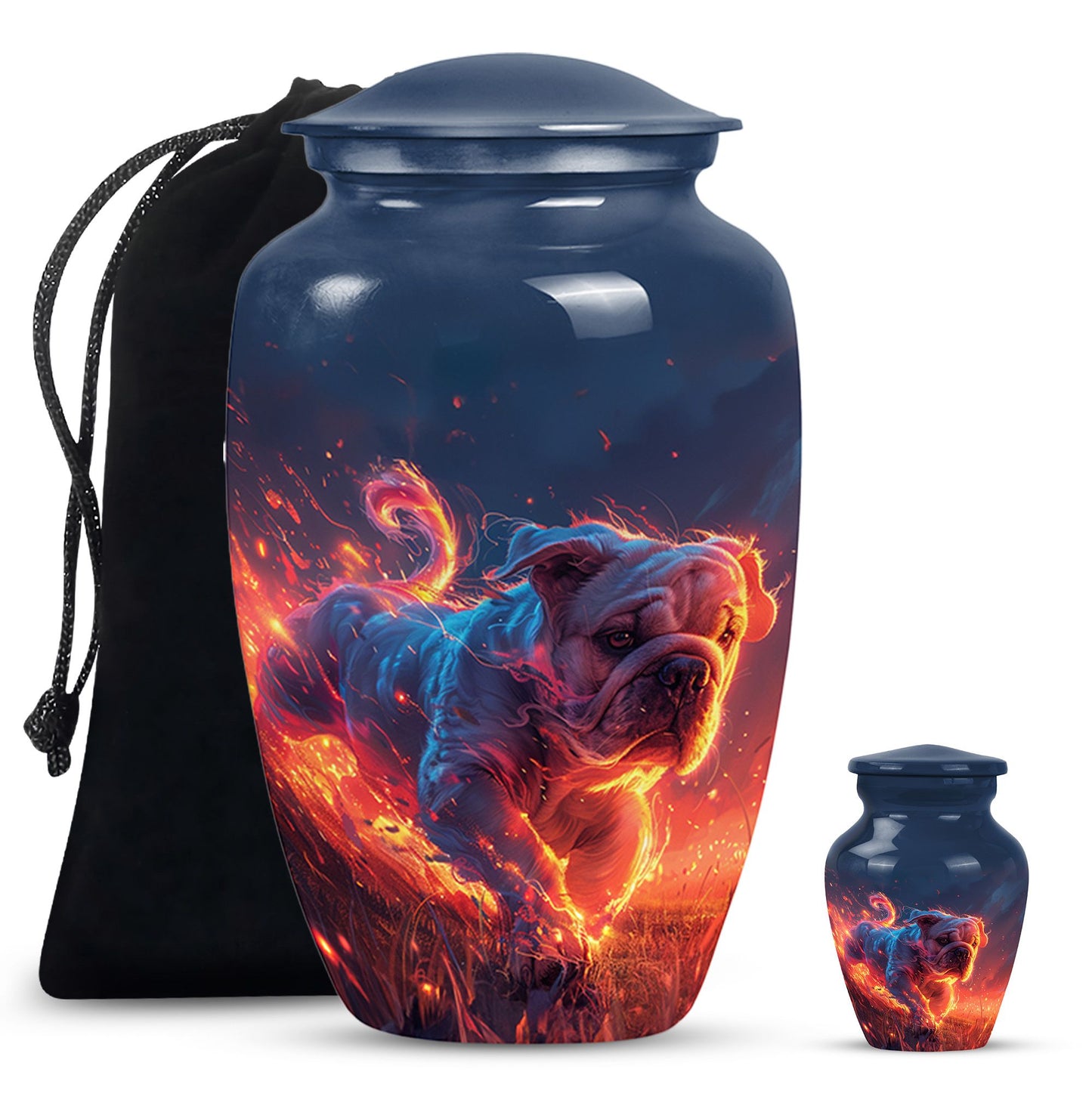 Bulldog Memorial Ashes Urn - Adorable Cremation Urn For Pets