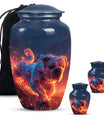 Fiery Bulldog Memorial Ashes Urn - Large Cremation Urn For Pets