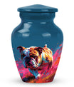 Vibrant Memorial Ashes Urn - Bulldog Funeral Cremation Urn For Pets