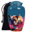 Vibrant Memorial Ashes Urn - Bulldog Funeral Cremation Urn For Pets