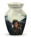 Soldier Urn Memorial For Adult Men & Women - Veteran Cremation Urn