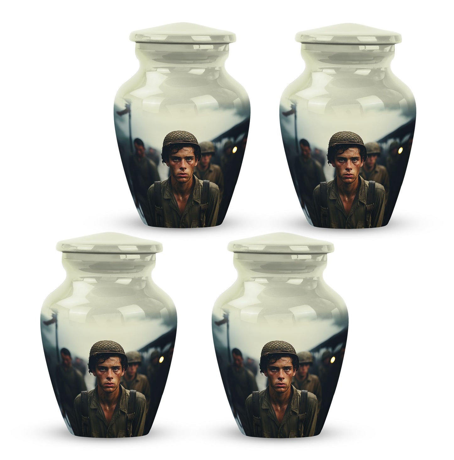 Personalized Military Cremation Urn for Adult - 10-inch, 200 cu in - Yatskia