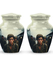 Soldier Urn Memorial For Adult Men & Women - Veteran Cremation Urn