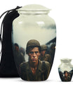 Soldier Urn Memorial For Adult Men & Women - Veteran Cremation Urn