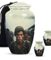 Soldier Urn Memorial For Adult Men & Women - Veteran Cremation Urn