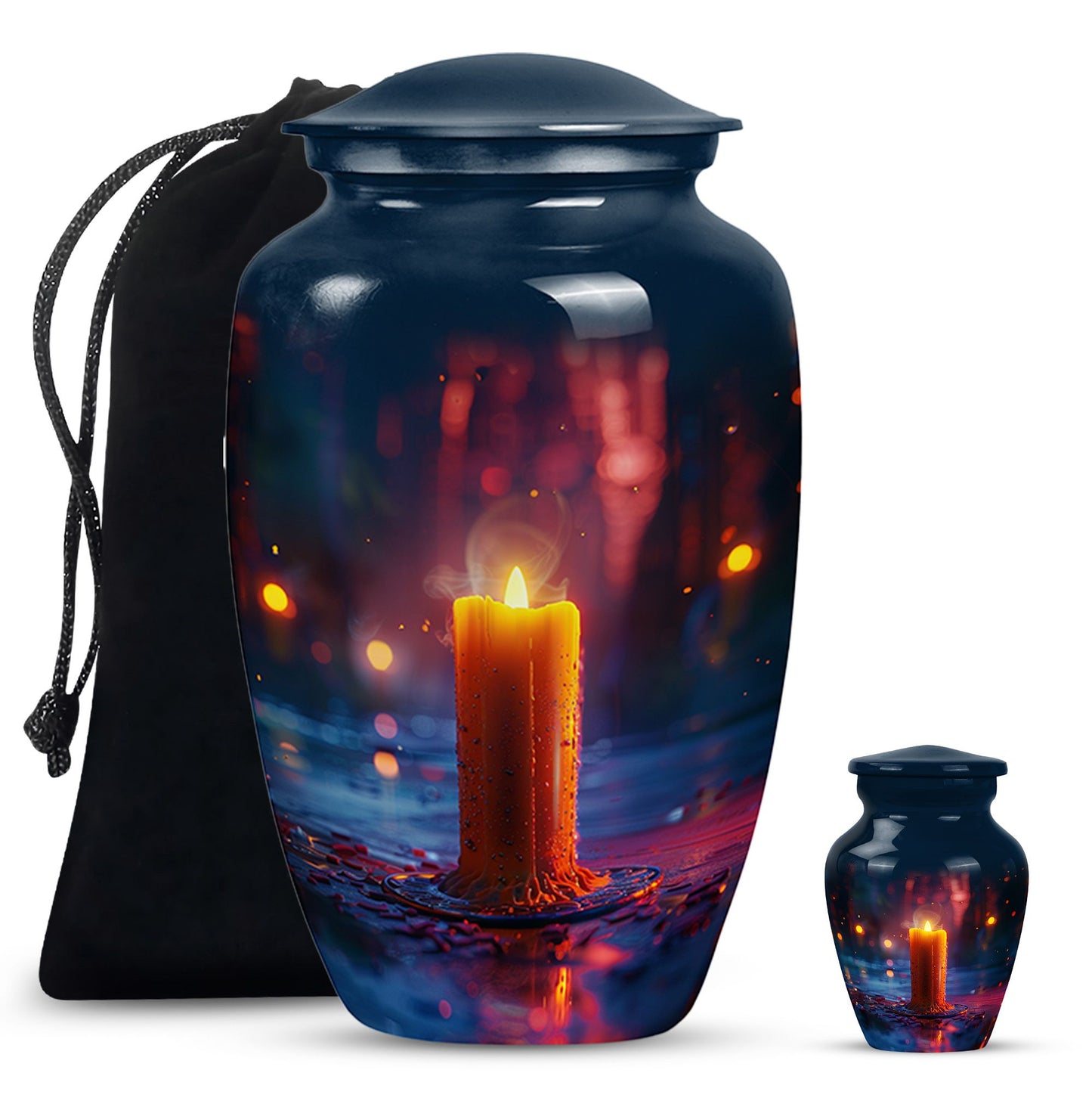 Personalized Candle Memorial Urn for Men - 10-inch, 200 cu in - Yatskia