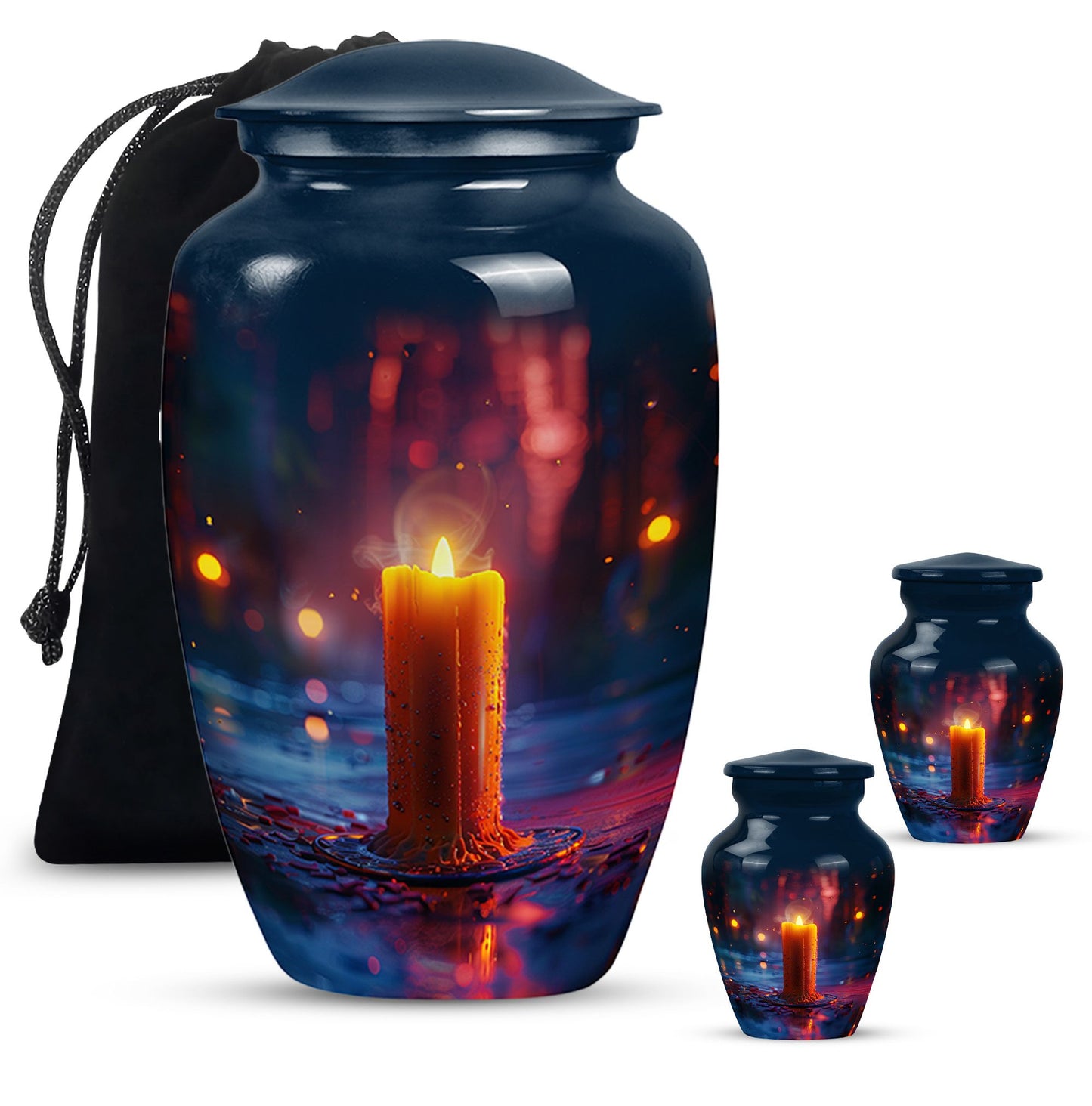 Personalized Candle Memorial Urn for Men - 10-inch, 200 cu in - Yatskia