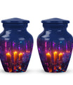 Neon City Memorial Urn For Females - Glowing Candles Cremation Urn