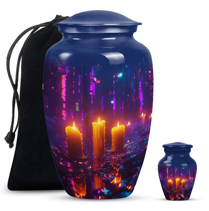Personalized Candle Cremation Urn for Human Ashes - 10-inch, 200 cu in - Yatskia