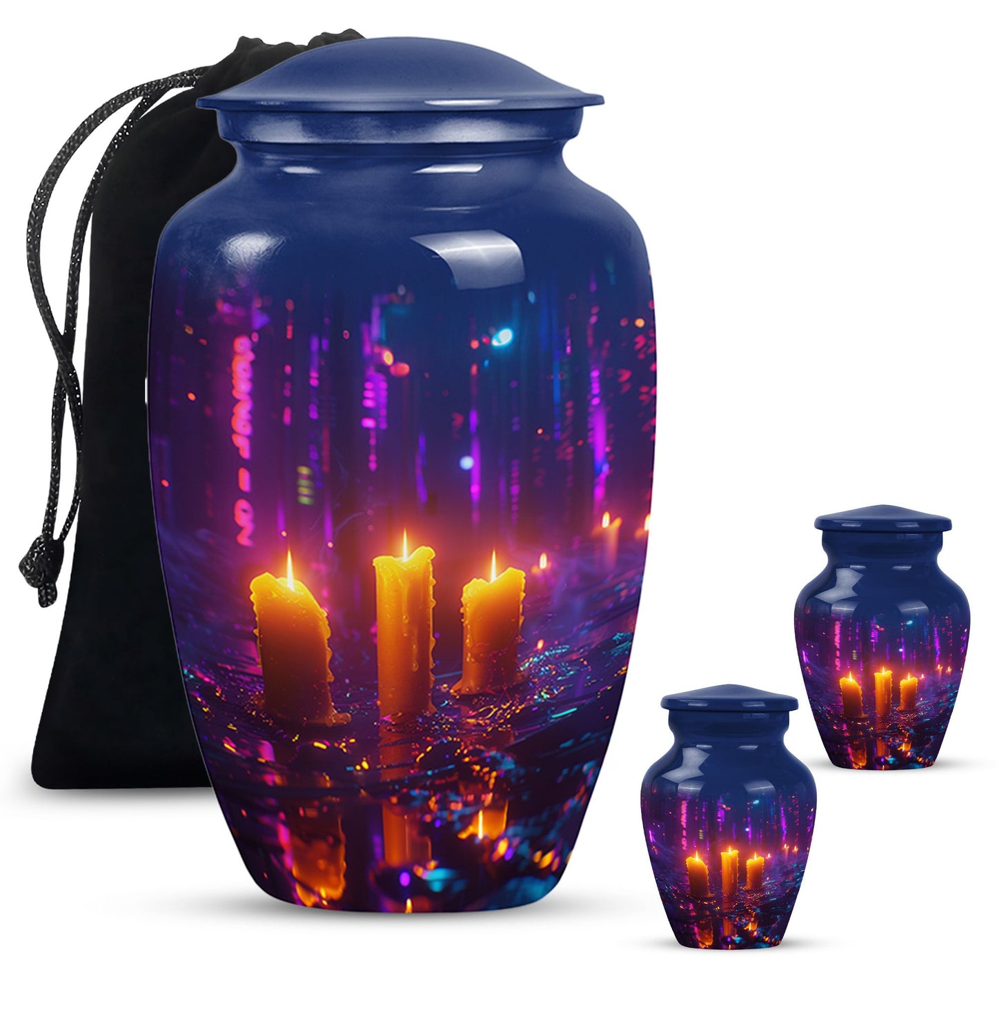 Personalized Candle Cremation Urn for Human Ashes - 10-inch, 200 cu in - Yatskia