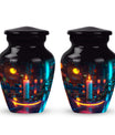 Glowing Candle Memorial Tribute Urn - Neon Urn For Male & Female
