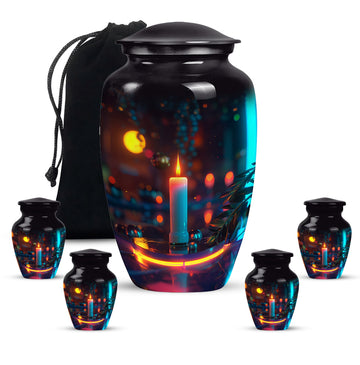 Large Urn With 4 Keepsake Urn