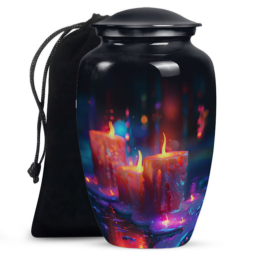 Neon Melting Candle Urn Tribute - Candle Funeral Cremation Urn For Ashes