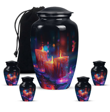 Large Urn With 4 Keepsake Urn