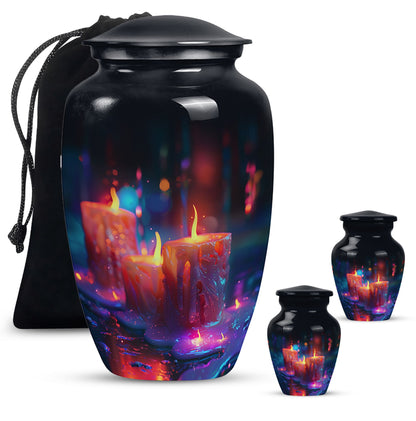 Personalized Candle Cremation Urn for Human Ashes - 10-inch, 200 cu in - Yatskia