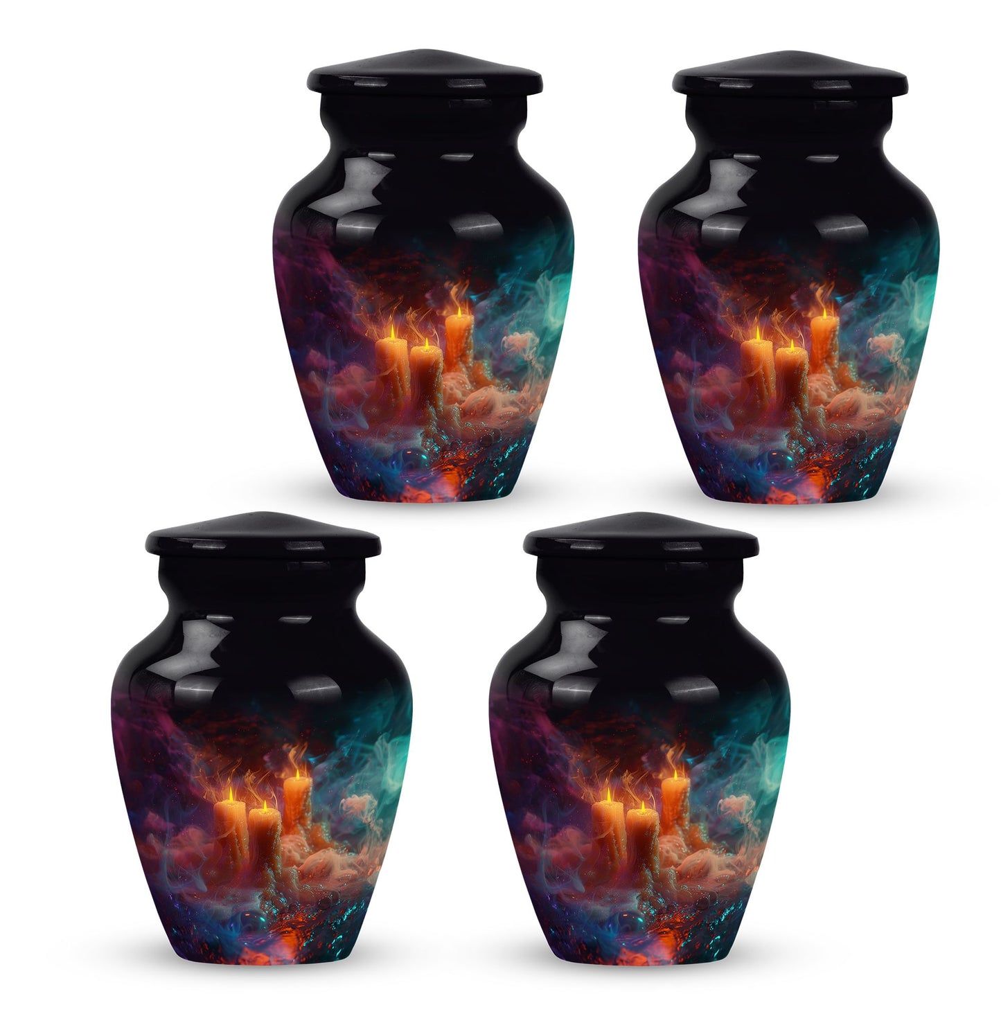 Personalized Candle Memorial Urn for Human Ashes - 10-inch, 200 cu in - Yatskia
