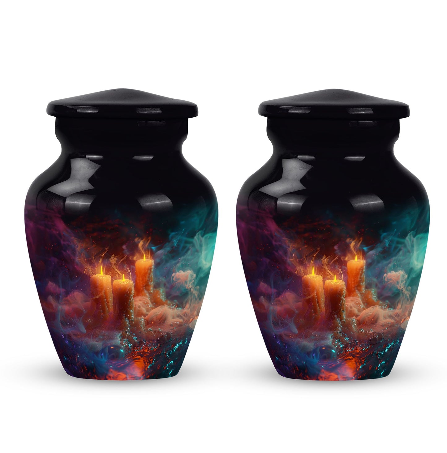 Personalized Candle Memorial Urn for Human Ashes - 10-inch, 200 cu in - Yatskia
