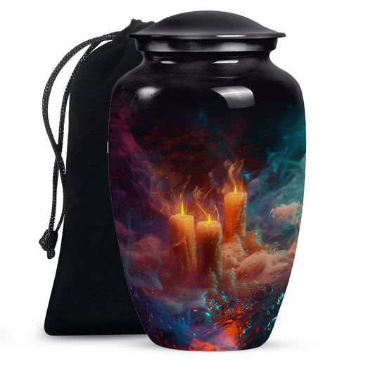 Mystic Vapor Candle Urn - Cosmic Candle Urn Large Memorial For Ashes