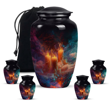 Large Urn With 4 Keepsake Urn