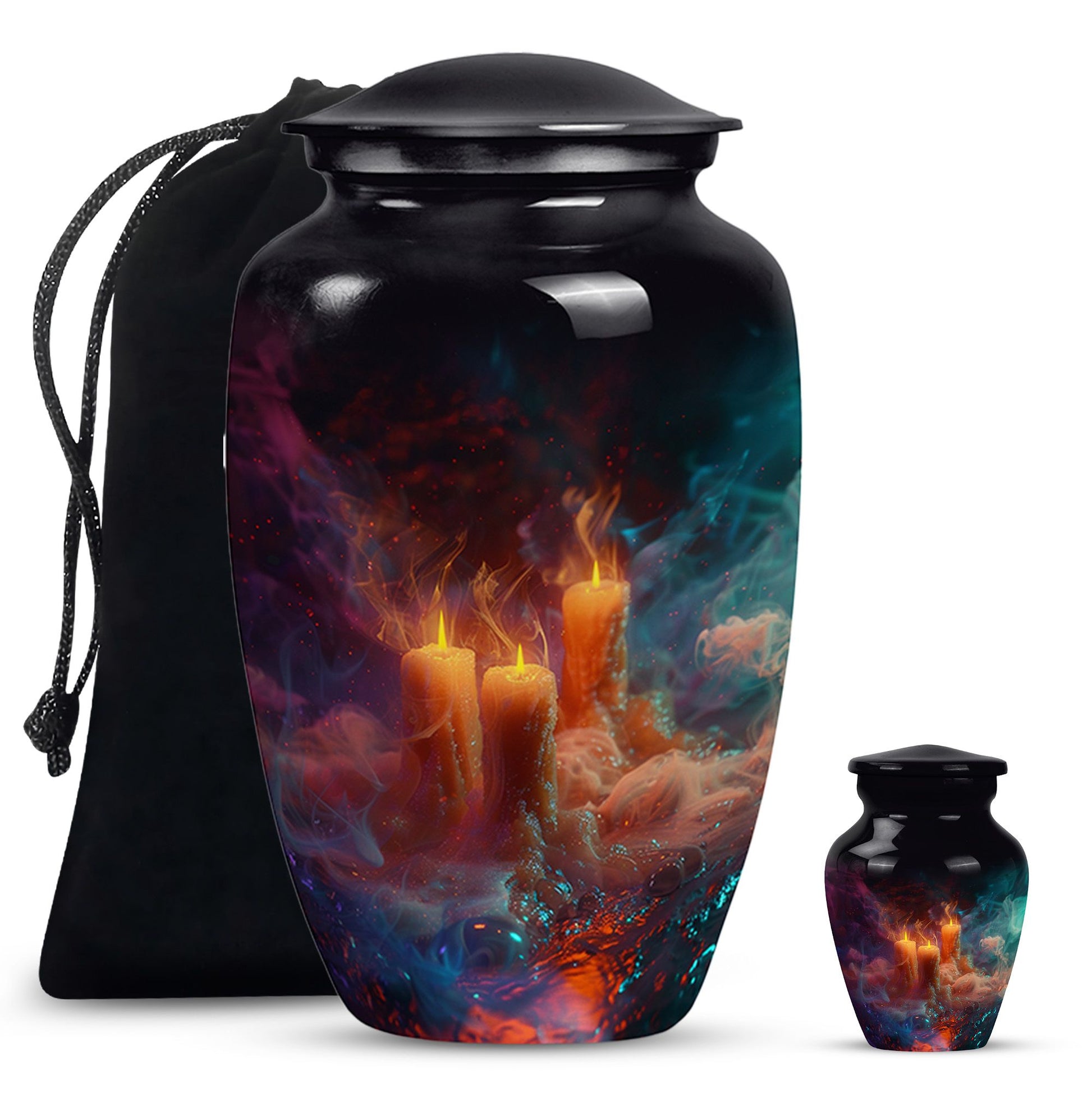 Mystic Vapor Candle Urn - Cosmic Candle Urn Large Memorial For Ashes