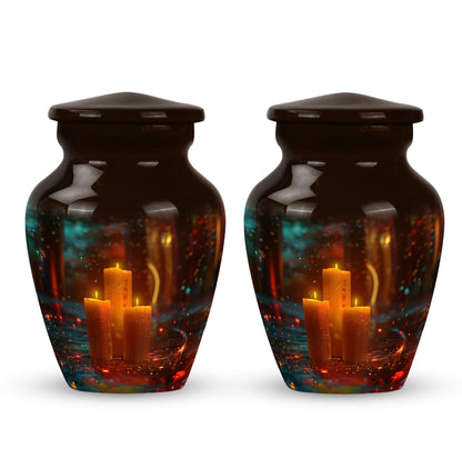 Personalized Candle Memorial Urn for Adult Male - 10-inch, 200 cu in - Yatskia