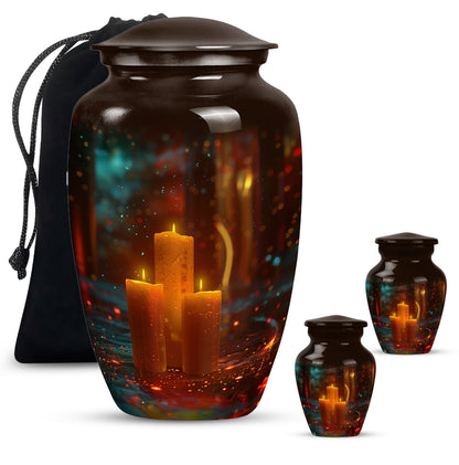 Personalized Candle Memorial Urn for Adult Male - 10-inch, 200 cu in - Yatskia