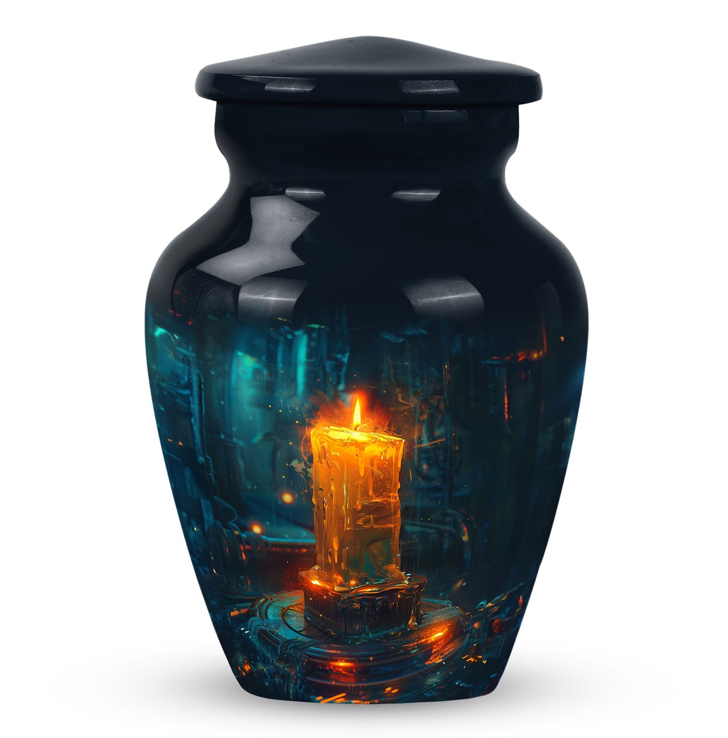Personalized Candle Cremation Urn for Human Ashes - 10-inch, 200 cu in - Yatskia