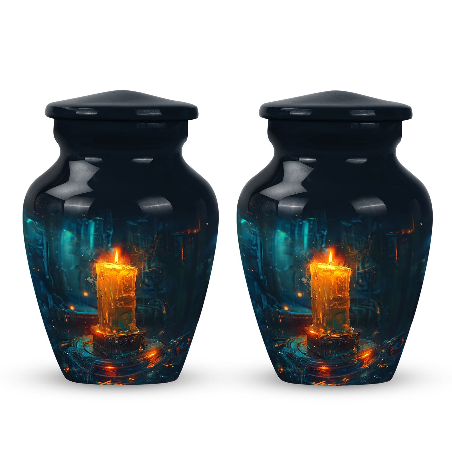 Personalized Candle Cremation Urn for Human Ashes - 10-inch, 200 cu in - Yatskia
