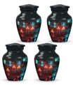 Neon Rainfall Memorial Urn - Candle Themed Cremation Urn For Ashes
