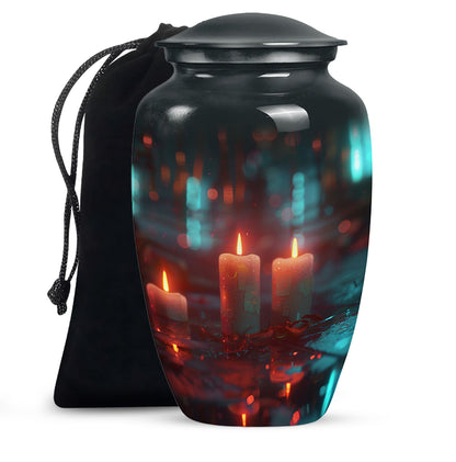 Personalized Candle Cremation Urn for Human Ashes - 10-inch, 200 cu in - Yatskia