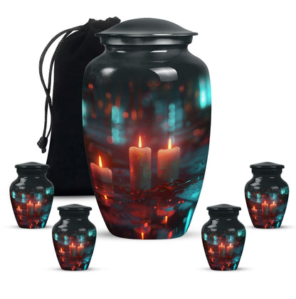 Personalized Candle Cremation Urn for Human Ashes - 10-inch, 200 cu in - Yatskia