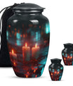 Neon Rainfall Memorial Urn - Candle Themed Cremation Urn For Ashes